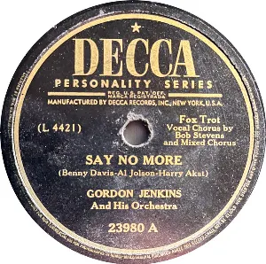 Pochette de Say No More / Tomorrow de Gordon Jenkins & His Orchestra