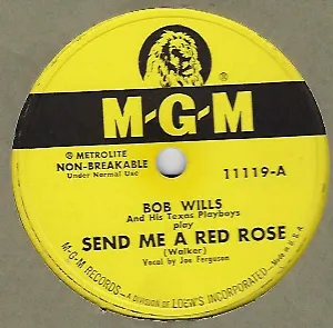 Pochette de Send Me a Red Rose / Brown Skin Gal de Bob Wills and His Texas Playboys