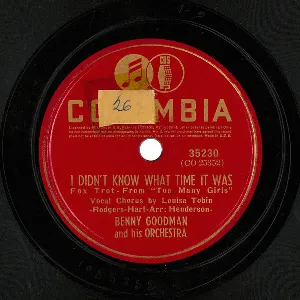 Pochette de I Didn't Know What Time It Was / Love Never Went to College de Benny Goodman and His Orchestra