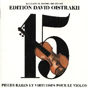 Pochette Pieces rares et virtuoses pour le violon
