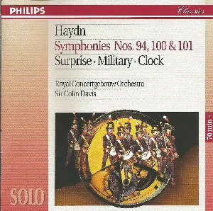 Pochette Symphonies nos. 94, 100 & 101: Surprise - Military - Clock