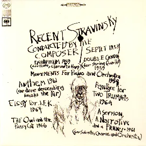 Pochette Recent Stravinsky Conducted by the Composer
