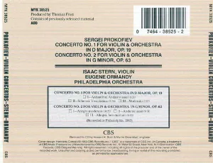 Pochette Violin Concertos Nos. 1, 2