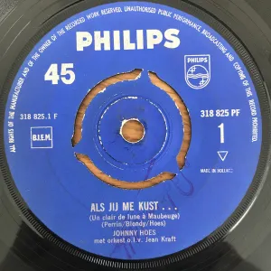Pochette de Als jij me kust... / Met jou... de Johnny Hoes