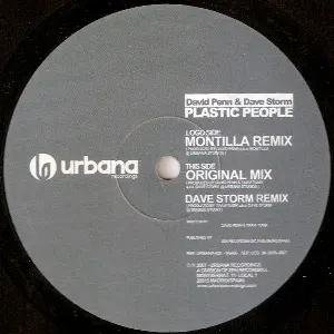 Pochette de Plastic People de David Penn