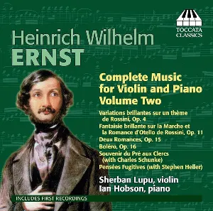 Pochette de Complete Music For Violin And Piano Volume Two de Ian Hobson - Heinrich Wilhelm Ernst
