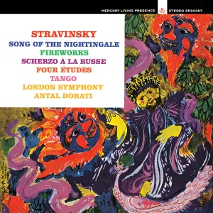 Pochette de Song of the Nightingale / Fireworks / Scherzo à la Russe / Four Études / Tango de London Symphony Orchestra - Antal Doráti - Igor Stravinsky