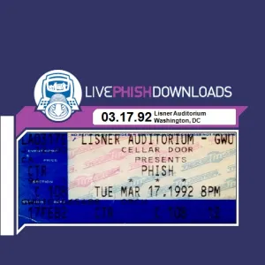 Pochette de 1992-03-17: Lisner Auditorium, George Washington University, Washington, DC, USA de Phish