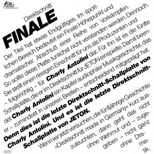 Pochette de Finale de Charly Antolini