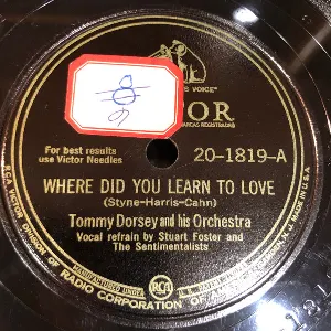 Pochette de Where Did You Learn to Love / Come Rain or Come Shine de Tommy Dorsey and His Orchestra