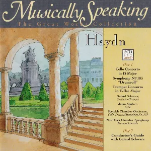 Pochette de Cello Concerto in D major / Symphony no. 103 "Drumroll" / Trumpet Concerto in E-flat major de Scottish Chamber Orchestra - New York Chamber Symphony - János Starker - Gerard Schwarz - Joseph Haydn