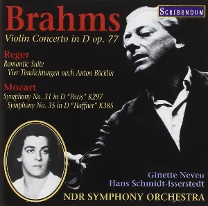 Pochette Brahms: Violin Concerto in D, op. 77 / Reger: Romantic Suite / Vier Tondichtungen nach Anton Böcklin / Mozart: Symphony no. 31 in D 