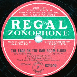 Pochette de The Face on the Bar Room Floor / Wingie the Railway Cop de Buddy Williams
