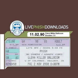 Pochette de 1990-11-02: Glenn Miller Ballroom, University of Colorado, Boulder, CO, USA de Phish