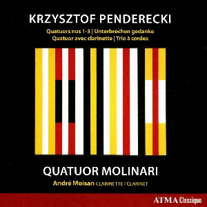 Pochette Quatuors nos 1-3 / Unterbrochen Gedanke / Quatuor avec clarinette / Trio à cordes