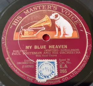 Pochette de My Blue Heaven / A Shady Tree de Paul Whiteman and His Orchestra