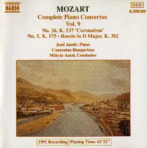 Pochette Complete Piano Concertos, Volume 9: No. 26, K. 537 “Coronation” / No. 5, K. 175 / Rondo in D major, K. 382