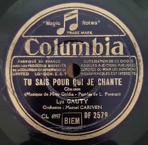 Pochette de Tu sais pour qui je chante / La Valse au village de Lys Gauty