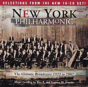 Pochette New York Philharmonic: The Historic Broadcasts 1923 to 1987 (selections)