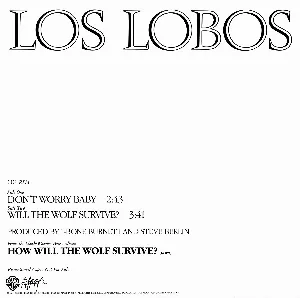 Pochette de Don't Worry Baby / Will The Wolf Survive? de Los Lobos
