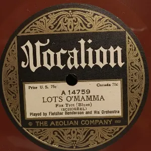 Pochette de Lots O’Mamma / Cotton Picker’s Ball de Fletcher Henderson and His Orchestra