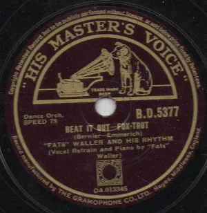 Pochette de Beat It Out / Lost and Found de Fats Waller and His Rhythm