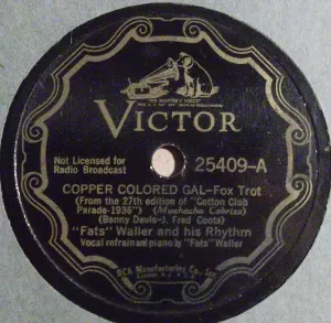 Pochette de Copper Colored Gal / I’m at the Mercy of Love de Fats Waller and His Rhythm
