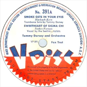 Pochette de Smoke Gets in Your Eyes / Sweetheart of Sigma Chi / Grand Central Getaway / All the Things You Ain’t de Tommy Dorsey and His Orchestra - Jimmy Dorsey and His Orchestra