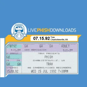Pochette de 1992-07-15: Trax, Charlottesville, VA, USA de Phish