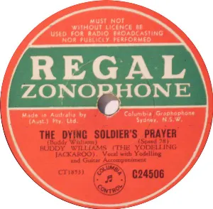 Pochette de The Dying Soldier’s Prayer / I’ll Be Back Never Fear de Buddy Williams