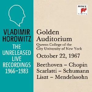 Pochette de Vladimir Horowitz in Recital at Queens College New York City October 22 1967 de Vladimir Horowitz