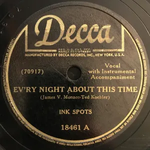 Pochette de Ev'ry Night About This Time / I'm Not the Same Old Me de The Ink Spots