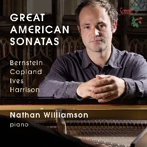 Pochette de Great American Sonatas de Lou Harrison - Aaron Copland - Charles Ives - Leonard Bernstein