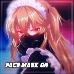 Pochette de Face mask on de Round Wave Crusher