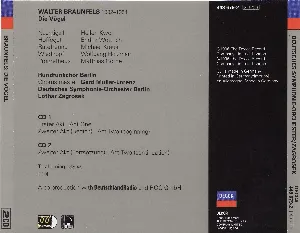 Pochette de Die Vögel de Walter Braunfels - Matthias Goerne - Deutsches Symphonie‐Orchester Berlin - Wolfgang Holzmair - Lothar Zagrosek - Rundfunkchor Berlin