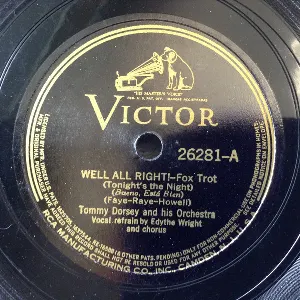 Pochette de Well All Right! (Tonight’s the Night) / All I Remember Is You de Tommy Dorsey and His Orchestra