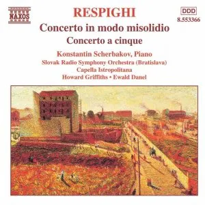 Pochette de Concerto in modo misolidio / Concerto a cinque de Capella Istropolitana - Ottorino Respighi - Konstantin Scherbakov - Howard Griffiths - Symfonický orchester Slovenského rozhlasu