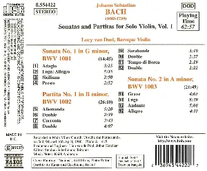Pochette Sonatas and Partitas for Solo Violin, Volume 1