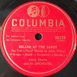 Pochette de Bolero at the Savoy / Side by Side de Gene Krupa and His Orchestra