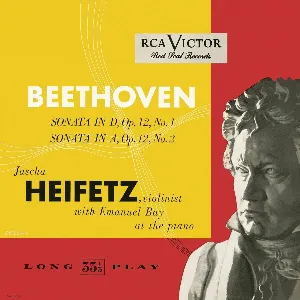 Pochette de Sonata in D, op. 12 no. 1 / Sonata in A, op. 12 no. 2 de Ludwig van Beethoven - Jascha Heifetz