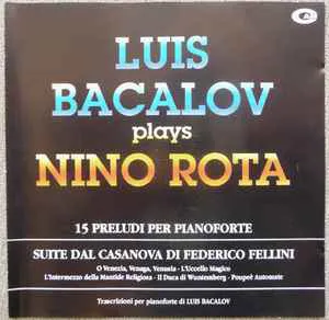 Pochette Luis Bacalov plays Nino Rota