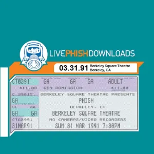 Pochette de 1991-03-31: Berkeley Square Theatre, Berkeley, CA, USA de Phish