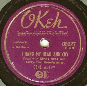 Pochette I Hang My Head And Cry / You'll Be Sorry