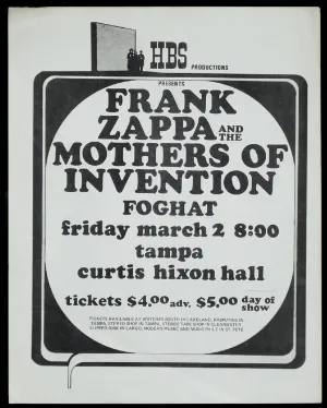 Pochette de Live at Curtis Hixon Hall, Tampa, March 2, 1973 de Frank Zappa - The Mothers of Invention