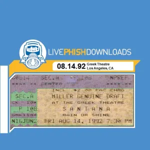 Pochette de 1992-08-14: Greek Theatre, Los Angeles, CA, USA de Phish