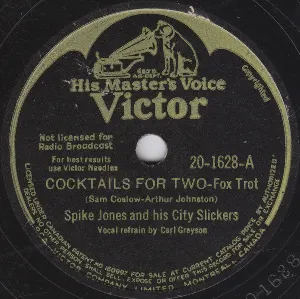 Pochette de Cocktails for Two / Leave the Dishes in the Sink, Ma de Spike Jones and His City Slickers