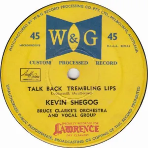 Pochette de Talk Back Trembling Lips / How High The Moon de Kevin Shegog