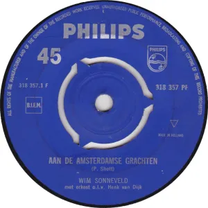 Pochette de Aan de Amsterdamse grachten / Carolientje de Wim Sonneveld