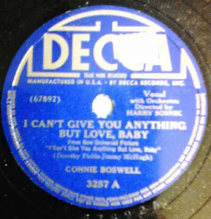 Pochette de I Can't Give You Anything but Love, Baby / When It's Sleepy Time Down South de Connee Boswell