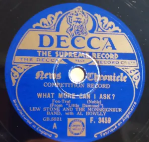 Pochette de What More Can I Ask / Can't We Meet Again de Al Bowlly